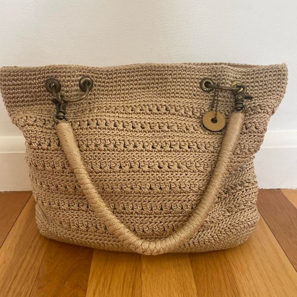 The Sak Tan Crochet Shoulder Bag